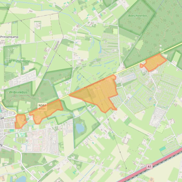 Kaart van postcodegebied 3781PN.