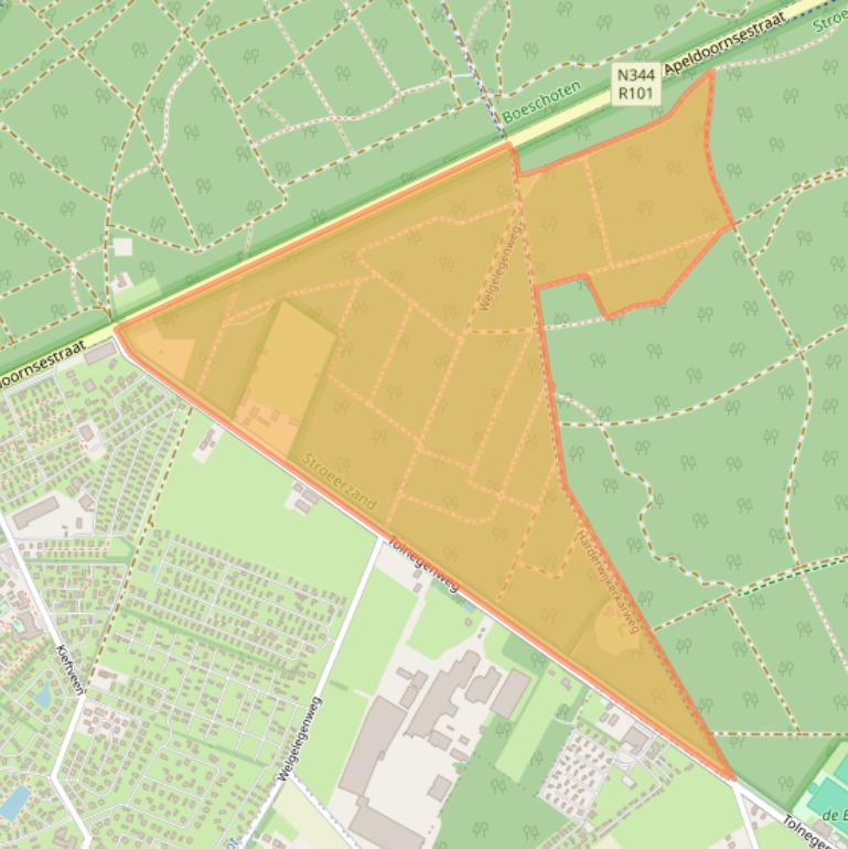 Kaart van postcodegebied 3781PW.