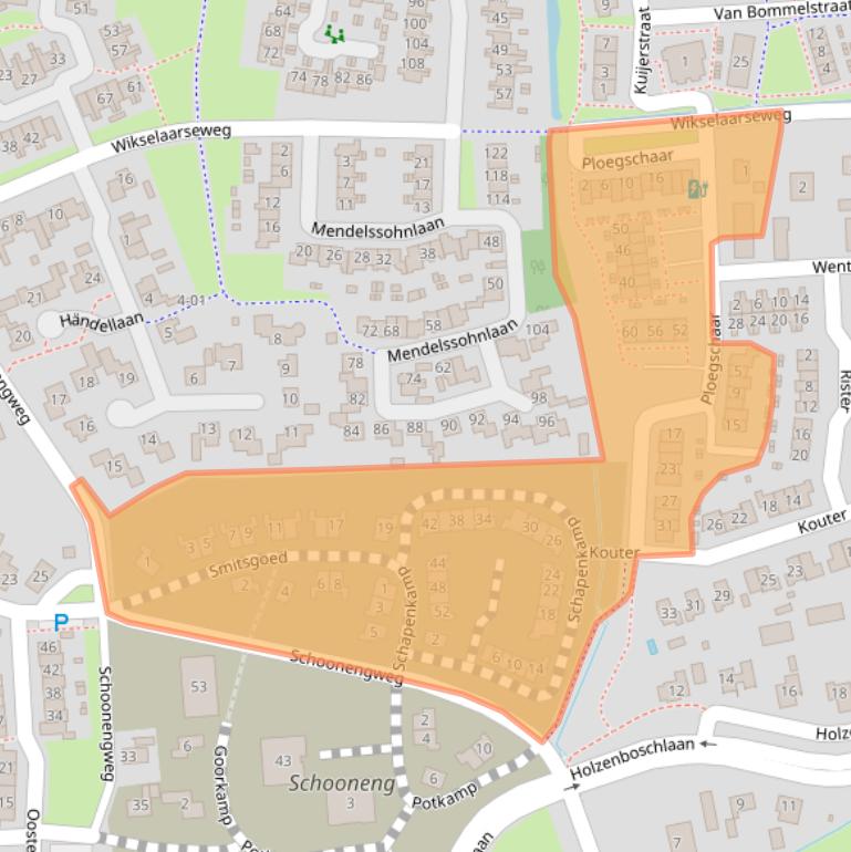 Kaart van postcodegebied 3781RA.