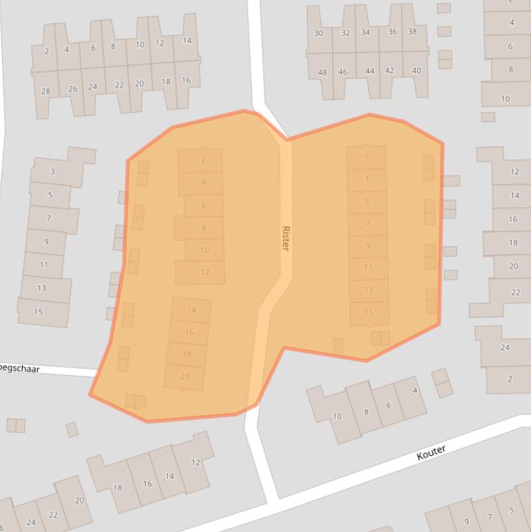 Kaart van postcodegebied 3781RE.