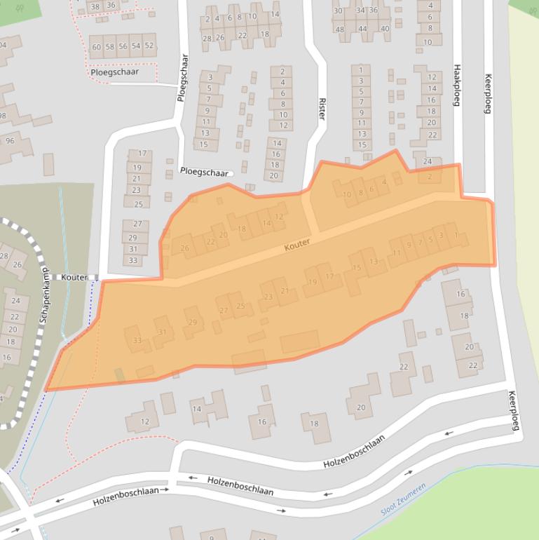 Kaart van postcodegebied 3781RG.