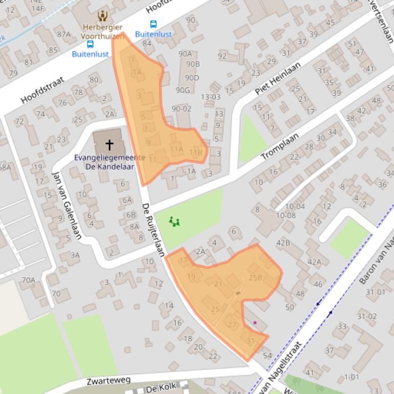 Kaart van postcodegebied 3781TJ.