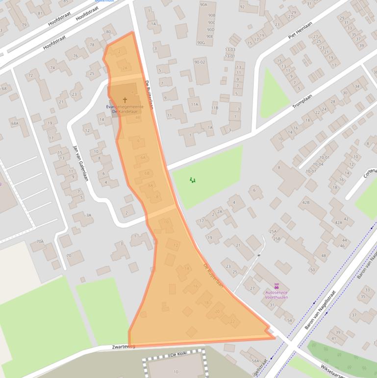 Kaart van postcodegebied 3781TK.