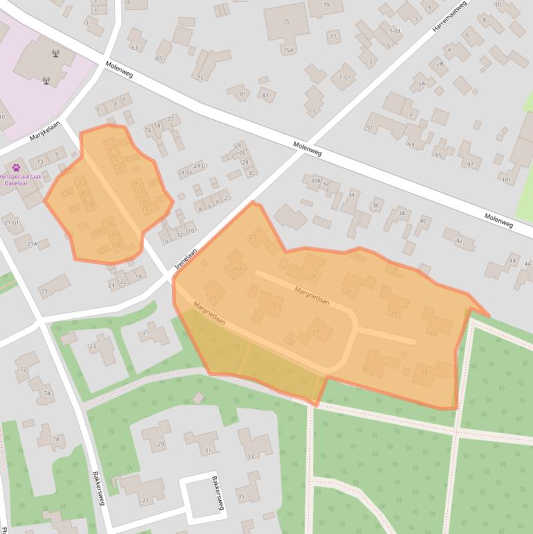 Kaart van postcodegebied 3781VJ.