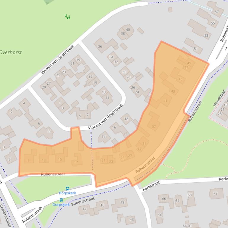 Kaart van postcodegebied 3781VK.