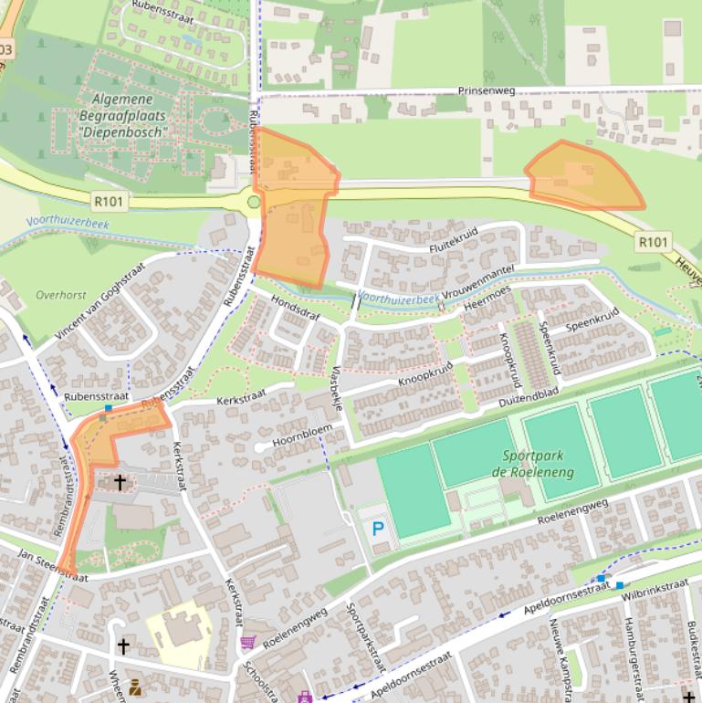 Kaart van postcodegebied 3781VM.