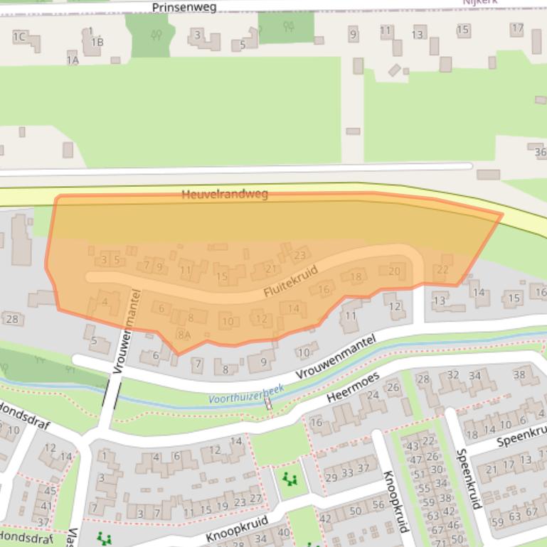 Kaart van postcodegebied 3781VN.