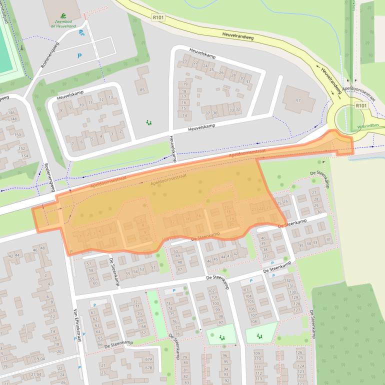Kaart van postcodegebied 3781VP.