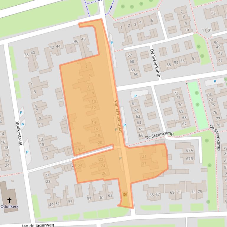 Kaart van postcodegebied 3781VX.