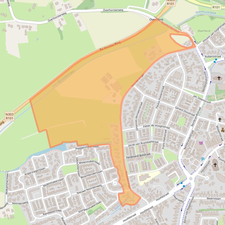 Kaart van postcodegebied 3781XH.