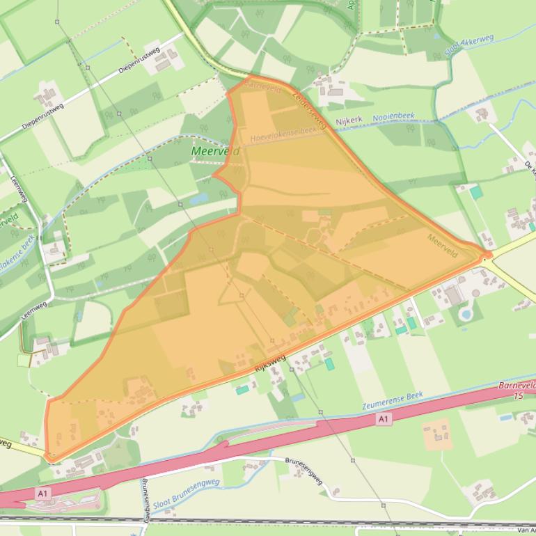 Kaart van postcodegebied 3784LZ.