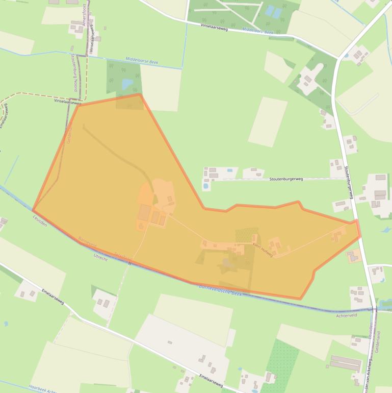 Kaart van postcodegebied 3784PV.