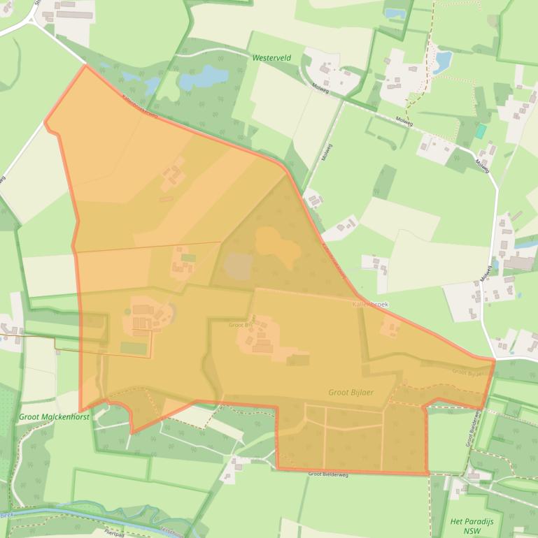 Kaart van postcodegebied 3784VA.