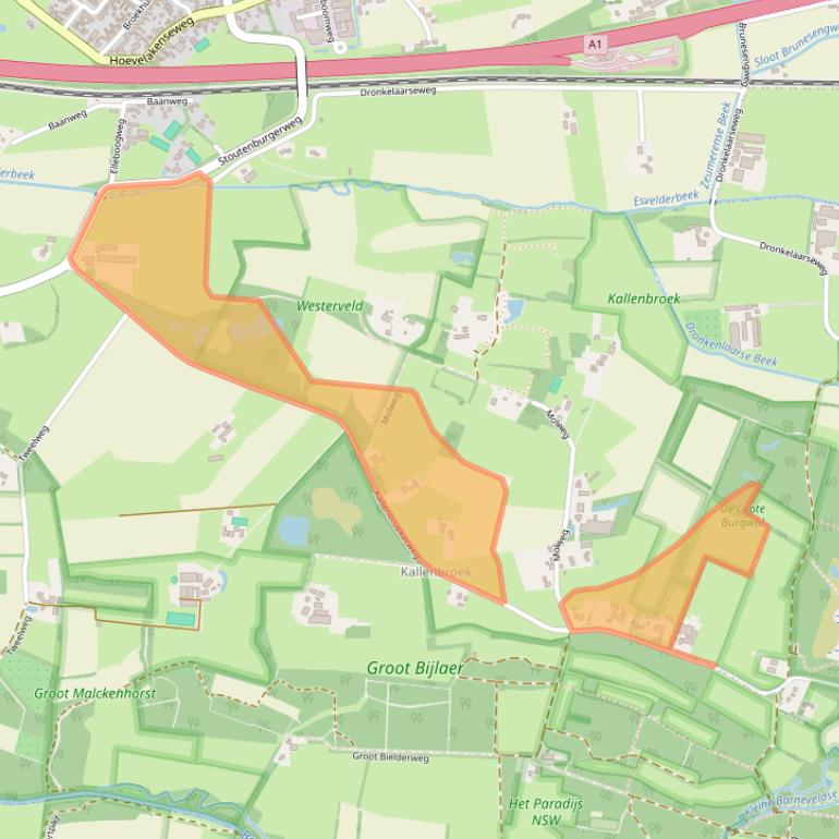 Kaart van postcodegebied 3784VB.