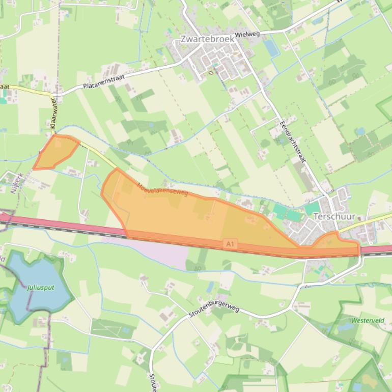 Kaart van postcodegebied 3784WH.