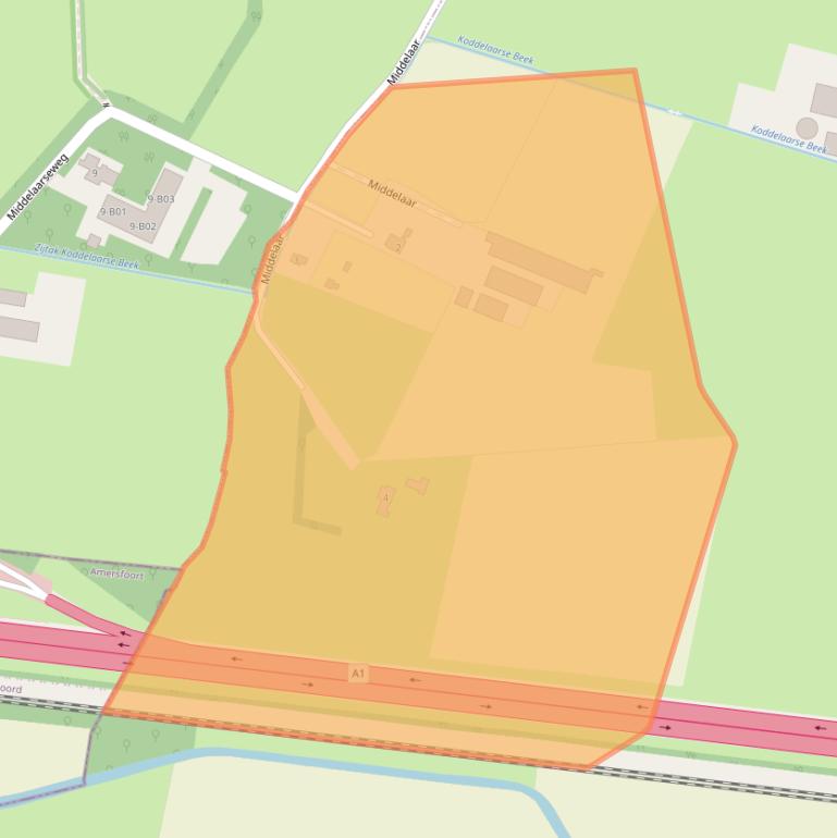 Kaart van postcodegebied 3784WP.