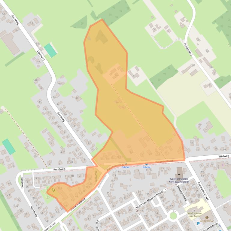 Kaart van postcodegebied 3785LE.