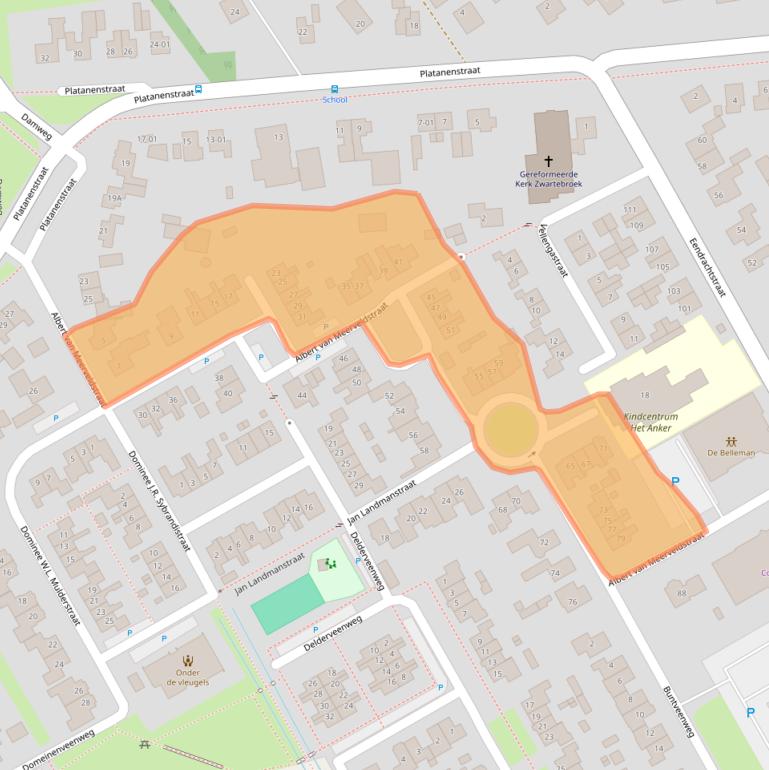 Kaart van postcodegebied 3785LP.