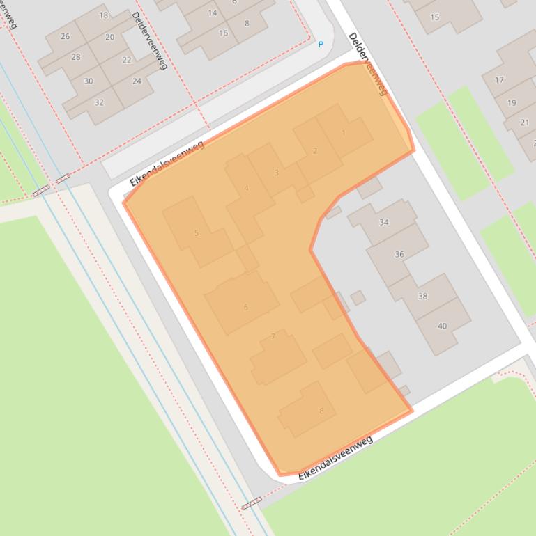 Kaart van postcodegebied 3785RD.