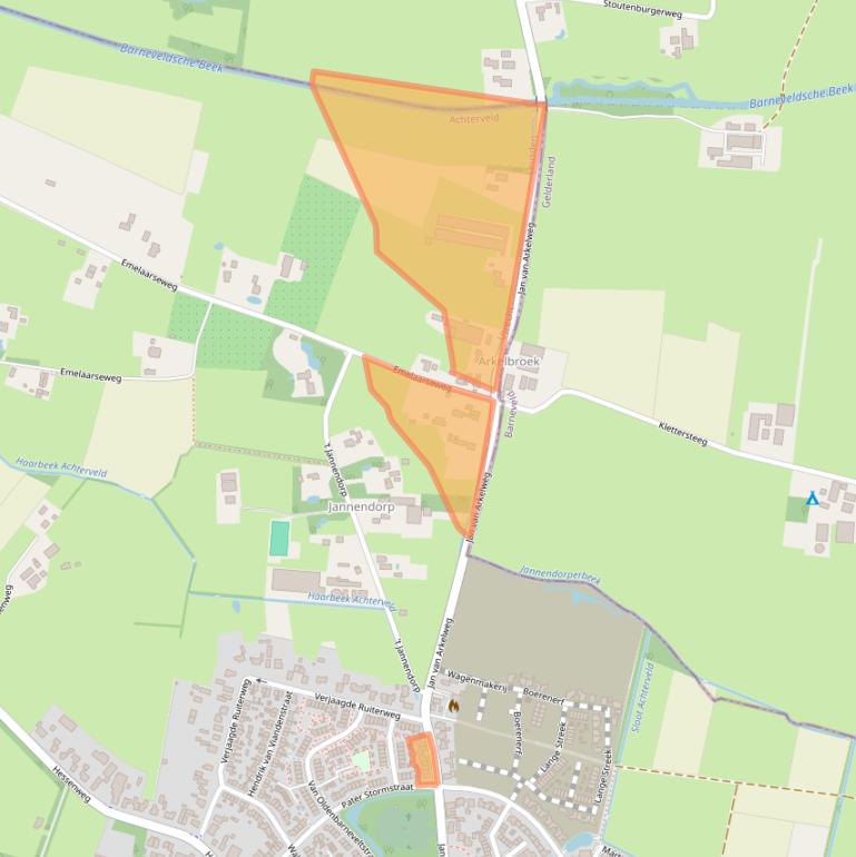 Kaart van postcodegebied 3791AB.