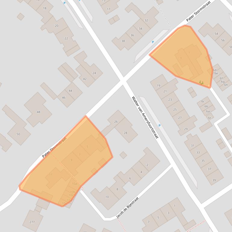 Kaart van postcodegebied 3791AD.