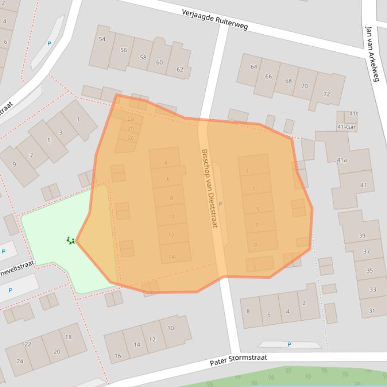 Kaart van postcodegebied 3791AG.