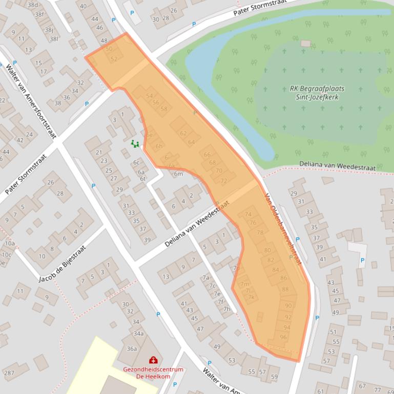 Kaart van postcodegebied 3791AL.