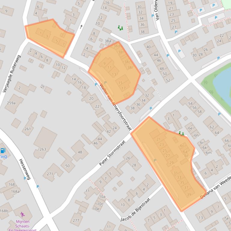 Kaart van postcodegebied 3791AN.