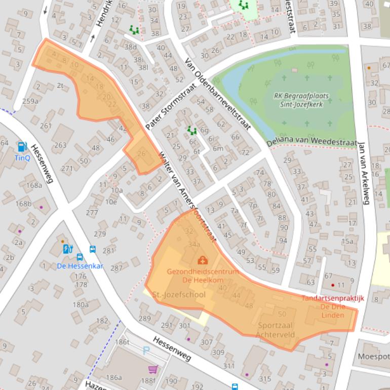 Kaart van postcodegebied 3791AR.