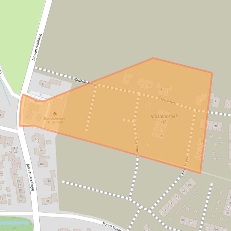 Kaart van postcodegebied 3791AW.