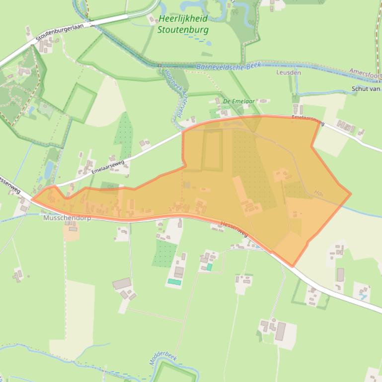 Kaart van postcodegebied 3791PE.