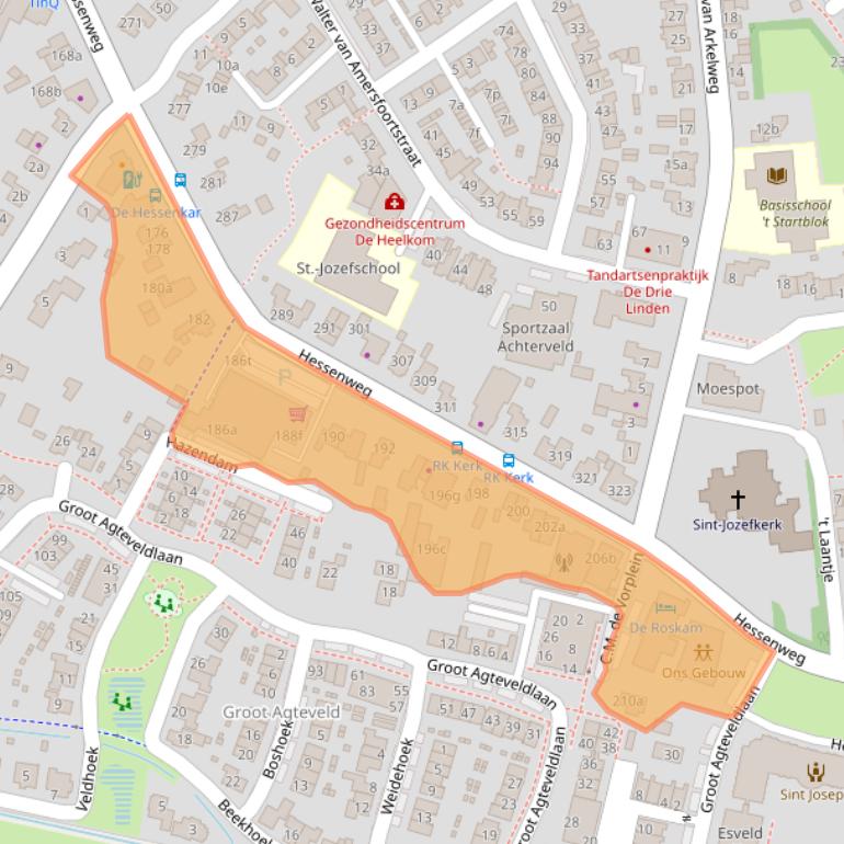 Kaart van postcodegebied 3791PN.