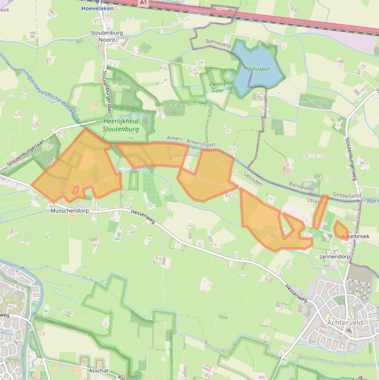 Kaart van postcodegebied 3791PS.