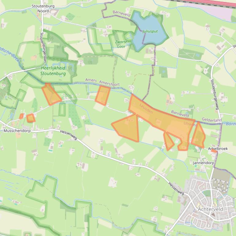 Kaart van postcodegebied 3791PT.