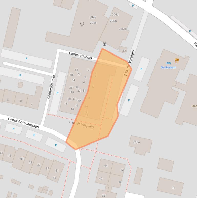 Kaart van postcodegebied 3791RB.