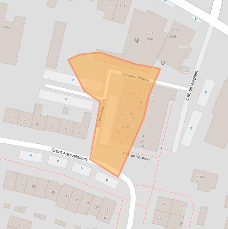 Kaart van postcodegebied 3791RC.