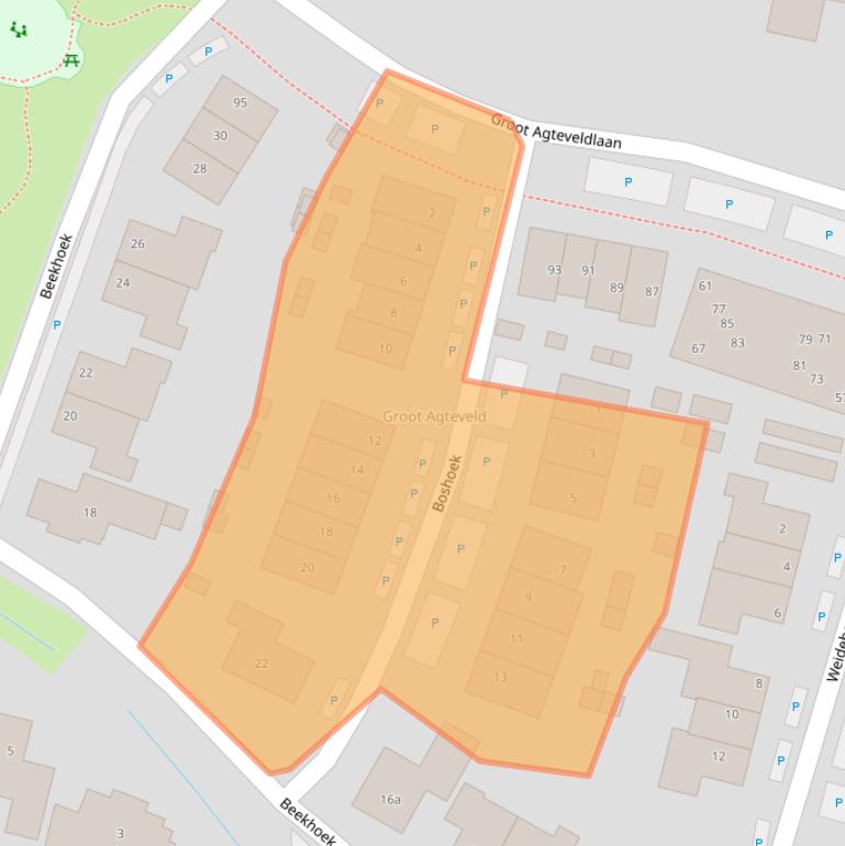 Kaart van postcodegebied 3791RN.