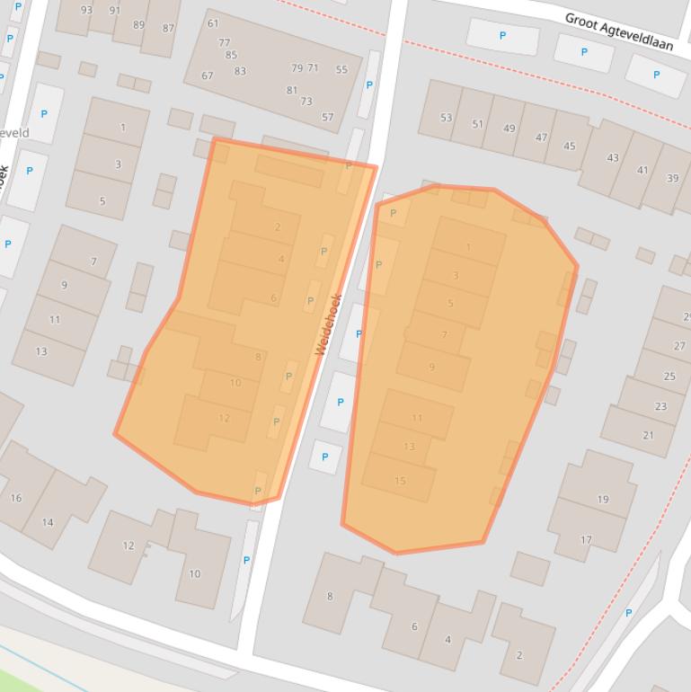Kaart van postcodegebied 3791RP.