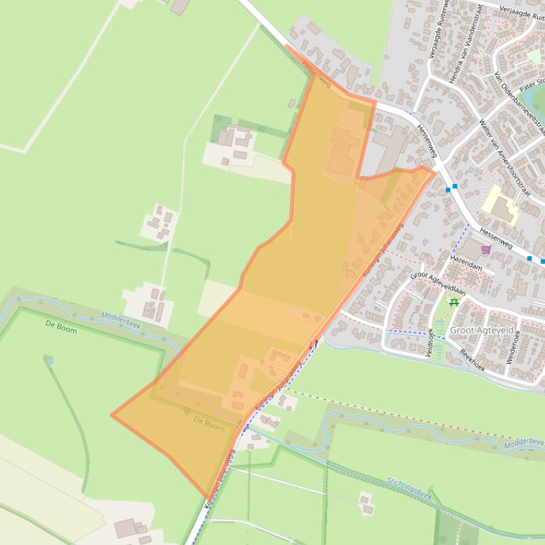 Kaart van postcodegebied 3791VB.