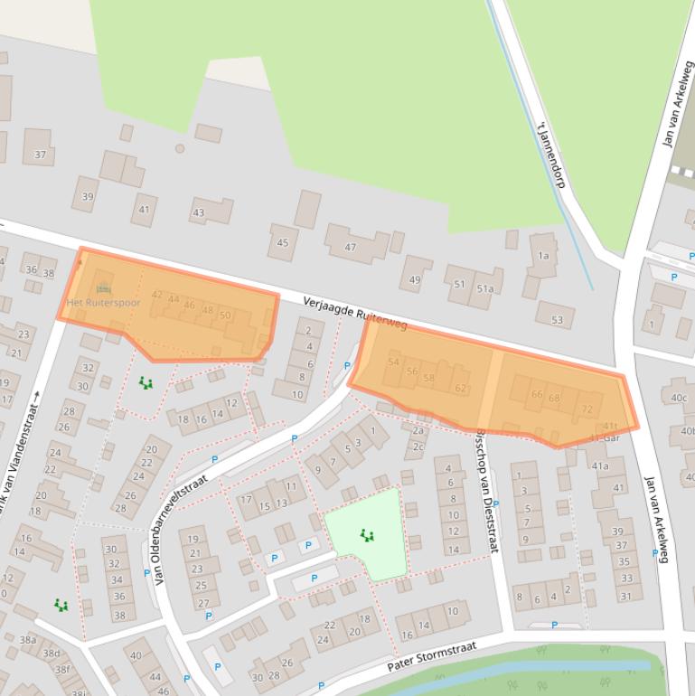 Kaart van postcodegebied 3791VH.