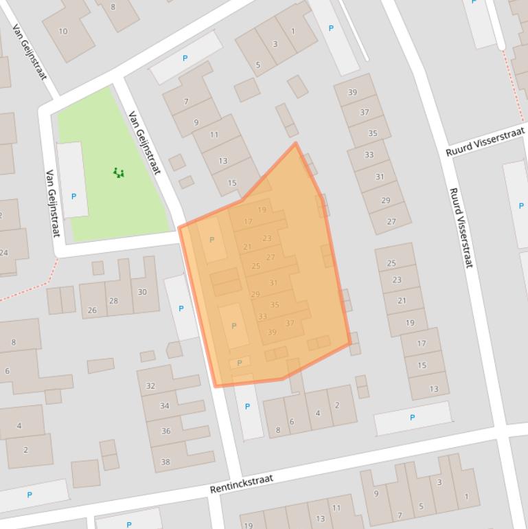 Kaart van postcodegebied 3791VR.