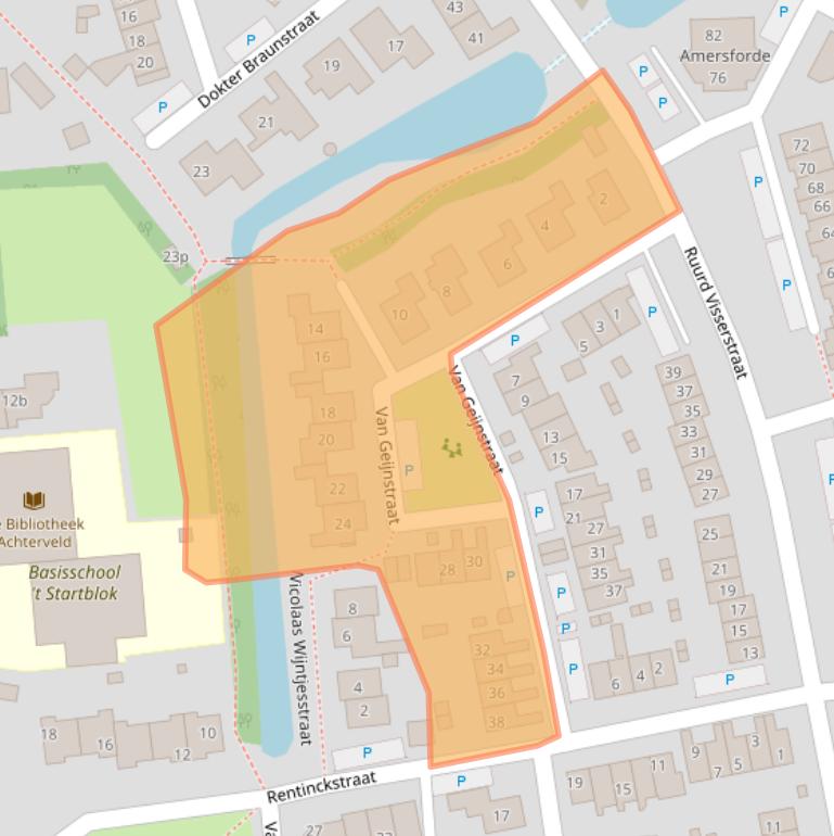 Kaart van postcodegebied 3791VS.