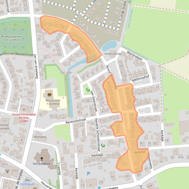 Kaart van postcodegebied 3791VV.