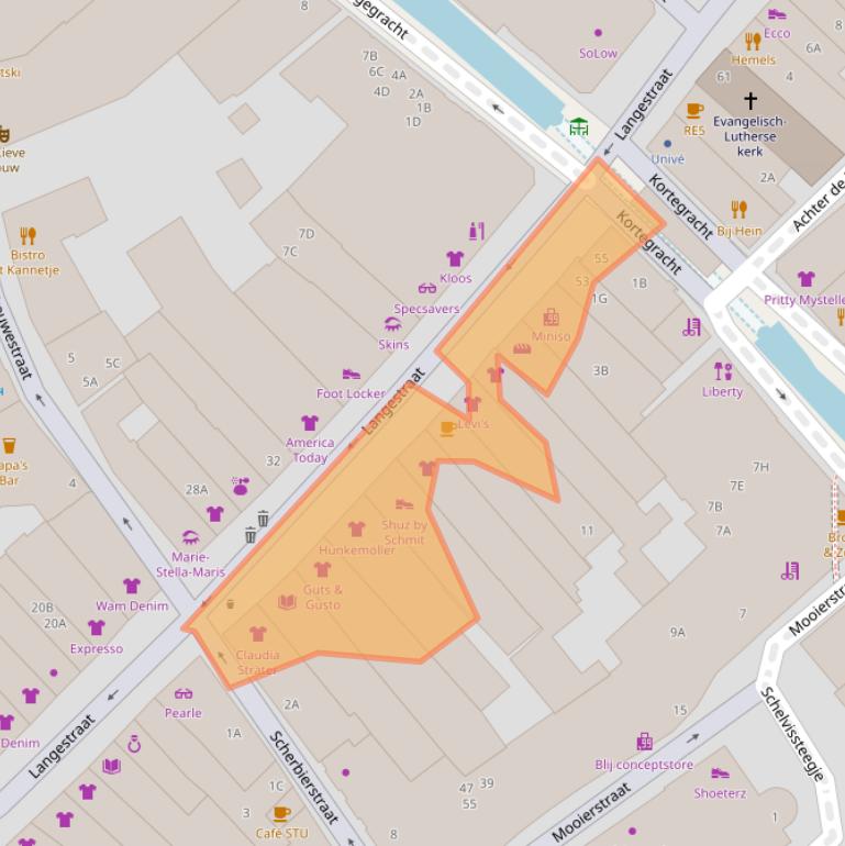 Kaart van postcodegebied 3811AB.