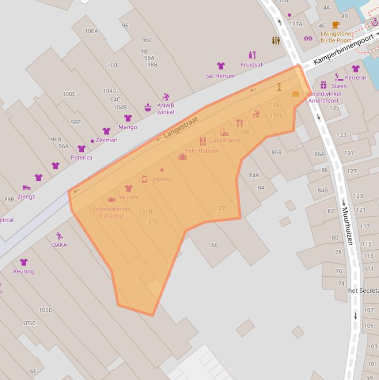 Kaart van postcodegebied 3811AE.