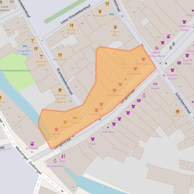 Kaart van postcodegebied 3811AG.