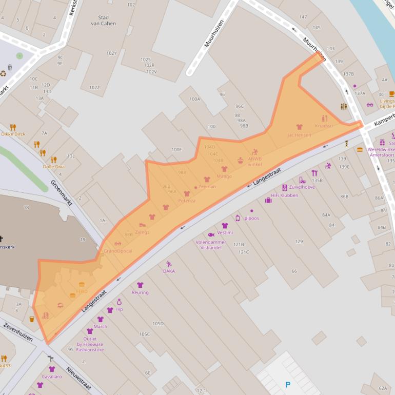 Kaart van postcodegebied 3811AK.