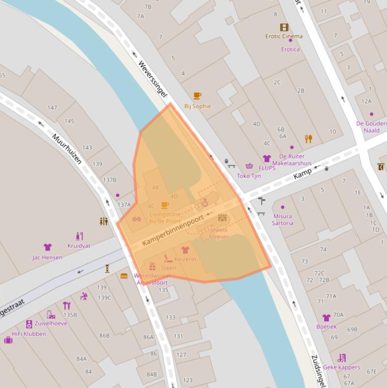 Kaart van postcodegebied 3811AL.