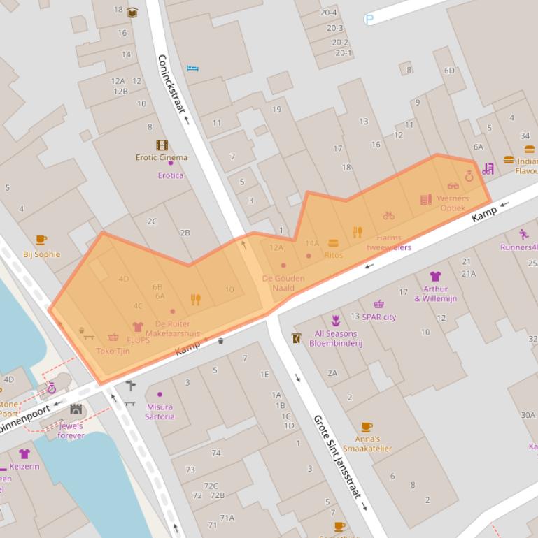 Kaart van postcodegebied 3811AR.