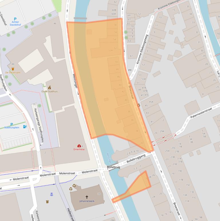 Kaart van postcodegebied 3811BK.